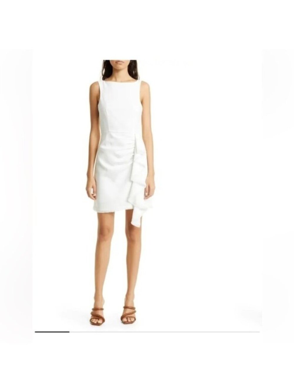 Cinq a Sept Makayla dress with Ruffle Ivory size 12